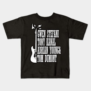 no doubt band guitar vintage art Kids T-Shirt